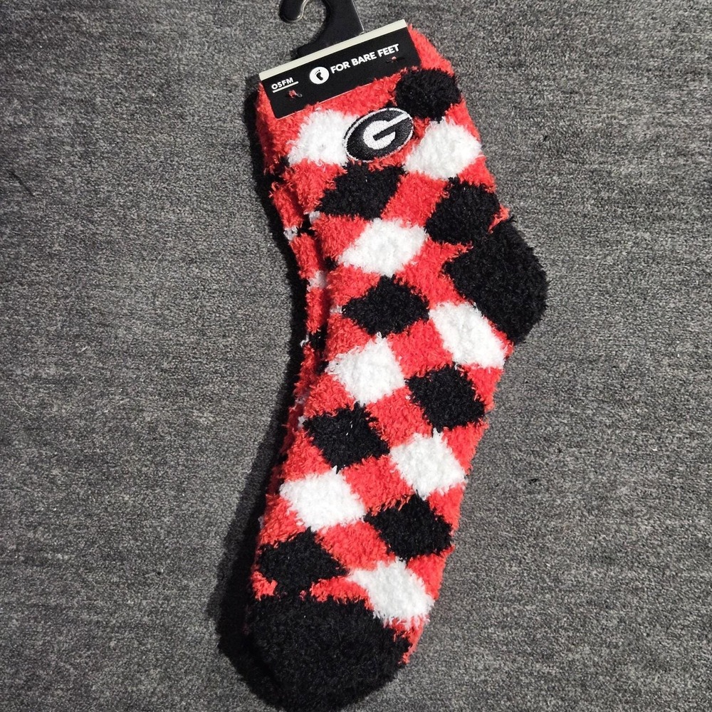 New Georgia Bulldogs Cozy Socks OSFM Women's: 6-11 Men's: 5-12 Stocking Stuffer
